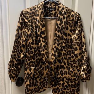 Leopard Shiny Blazer